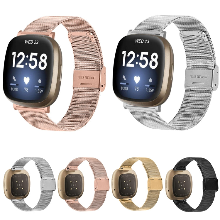 For Fitbit Versa 3 / Sense Milan Buckle Metal Watch Band(Gold) - Watch Bands by buy2fix | Online Shopping UK | buy2fix