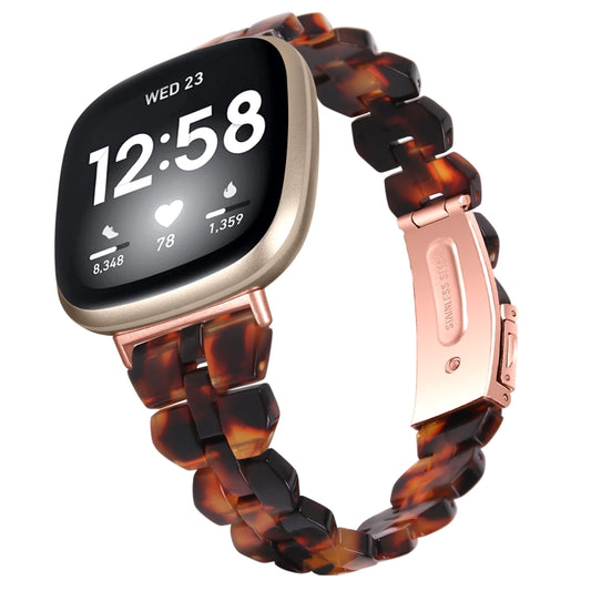 For Fitbit Versa 3 / Sense Universal Rhombus Resin Watch Band(Hawksbill) - Watch Bands by buy2fix | Online Shopping UK | buy2fix