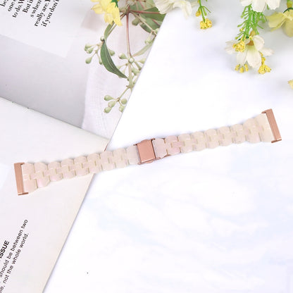 For Fitbit Versa 4 / Sense 2 Universal Rhombus Resin Watch Band(Mermaid Pink) - Watch Bands by buy2fix | Online Shopping UK | buy2fix