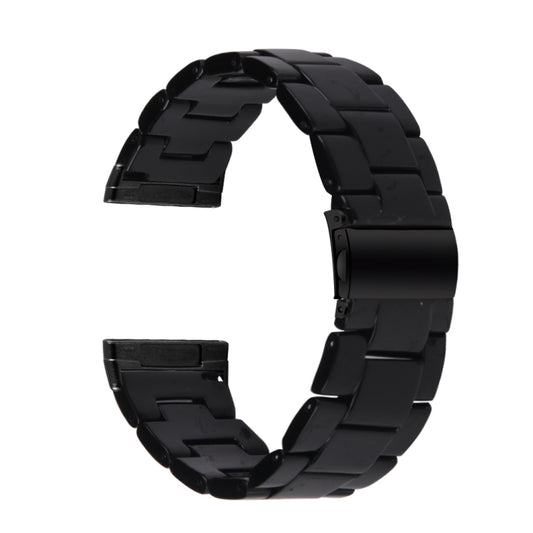 For Fitbit Versa 4 / Sense 2 Universal Resin Watch Band(Black) - Watch Bands by buy2fix | Online Shopping UK | buy2fix