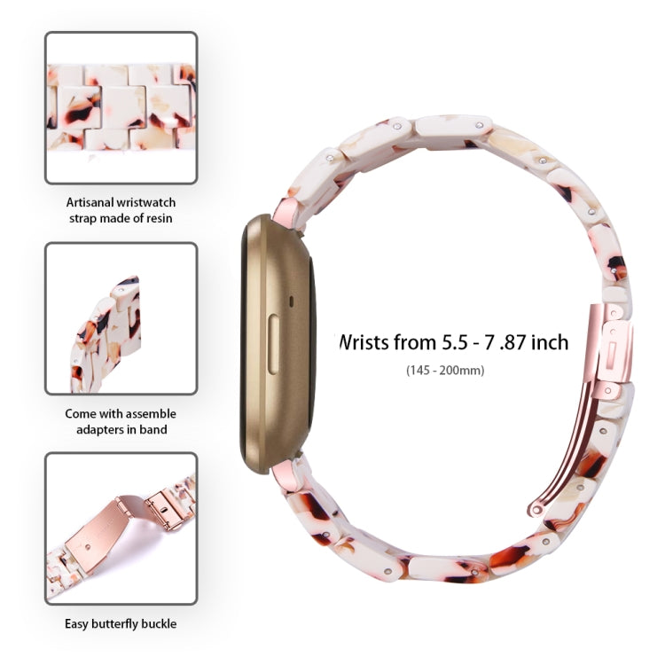 For Fitbit Versa 4 / Sense 2 Universal Resin Watch Band(Nougat) - Watch Bands by buy2fix | Online Shopping UK | buy2fix