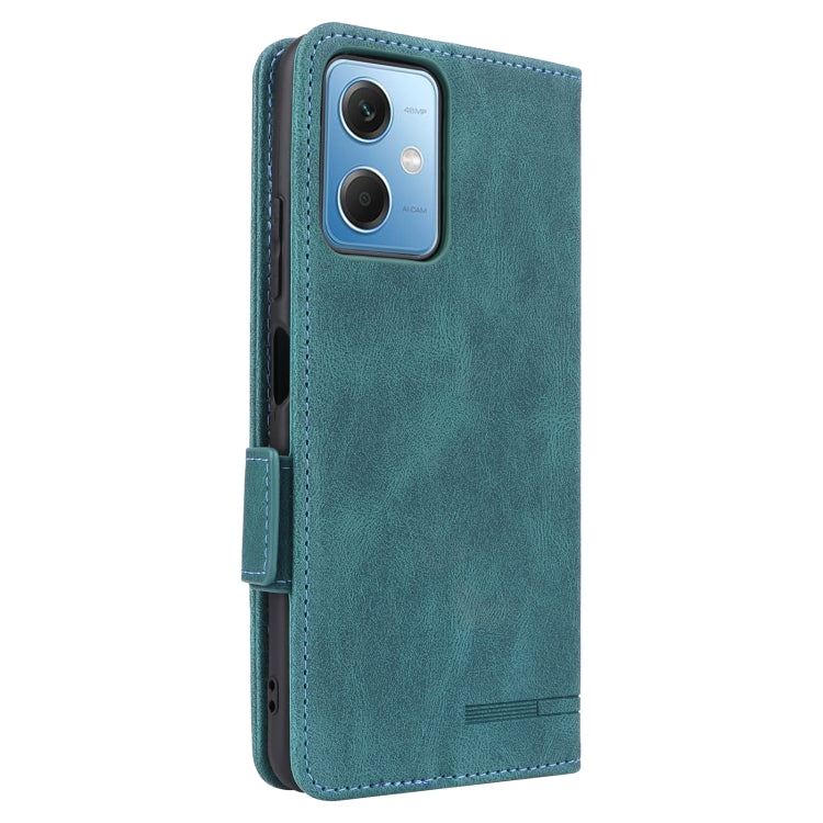 For Xiaomi Redmi Note 12 5G Magnetic Clasp Flip Leather Phone Case(Green) by buy2fix