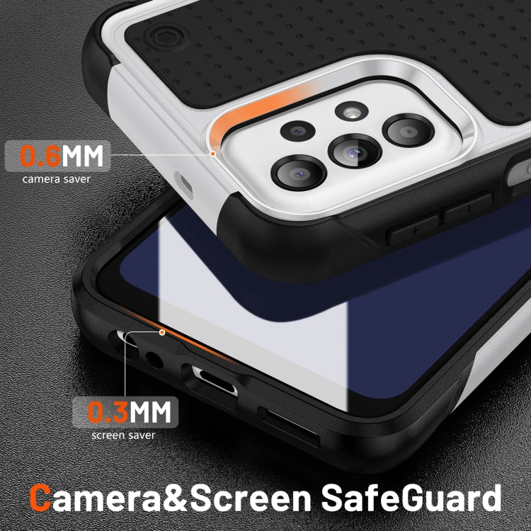 For Samsung Galaxy A23 PC + TPU Shockproof Protective Phone Case(White+Black) by buy2fix