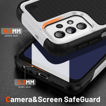 For Samsung Galaxy A23 PC + TPU Shockproof Protective Phone Case(White+Black) by buy2fix