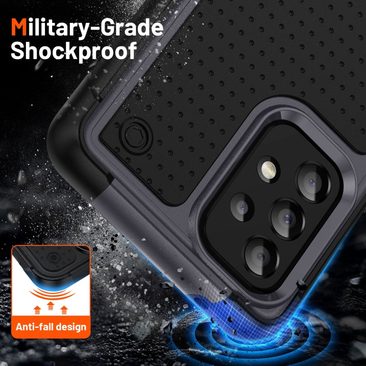 For Samsung Galaxy A53 5G PC + TPU Shockproof Protective Phone Case(Grey+Black) by buy2fix