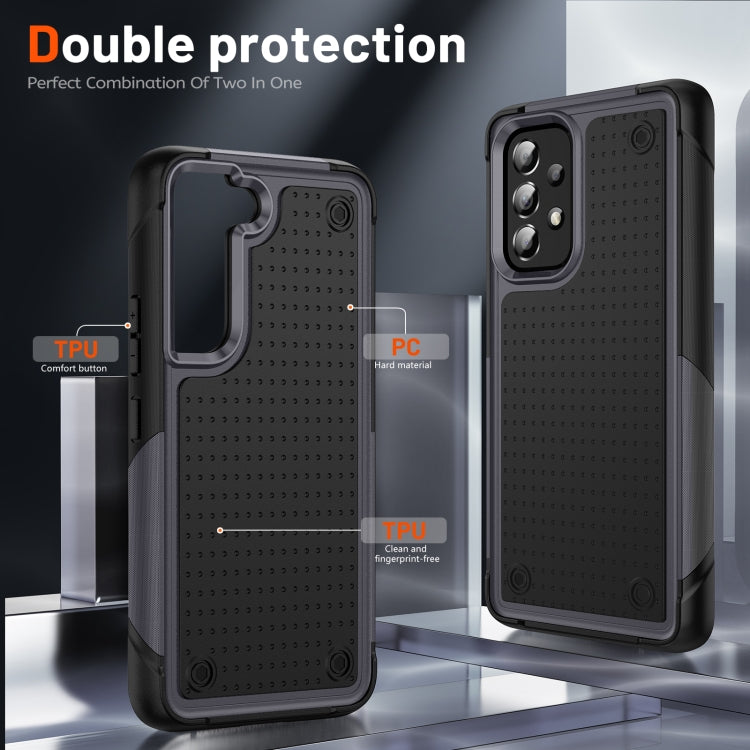 For Samsung Galaxy A53 5G PC + TPU Shockproof Protective Phone Case(Grey+Black) by buy2fix