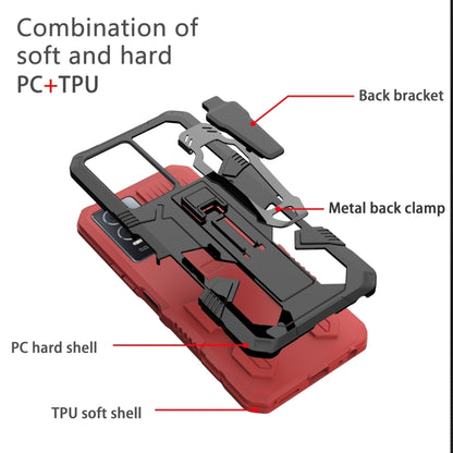 For Samsung Galaxy S23+ 5G Armor Warrior Shockproof PC + TPU Phone Case(Red) - Galaxy S23+ 5G Cases by buy2fix | Online Shopping UK | buy2fix