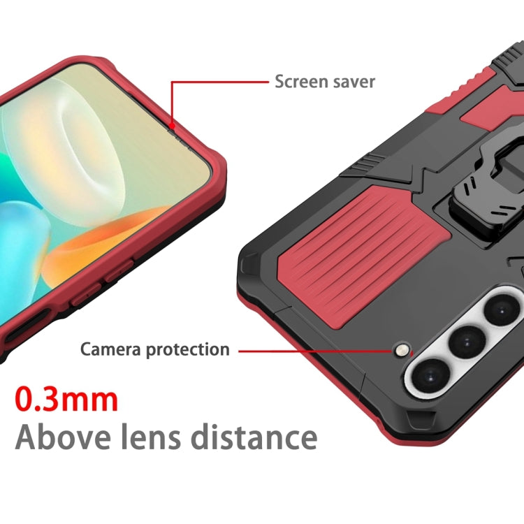 For Samsung Galaxy S23+ 5G Armor Warrior Shockproof PC + TPU Phone Case(Red) - Galaxy S23+ 5G Cases by buy2fix | Online Shopping UK | buy2fix
