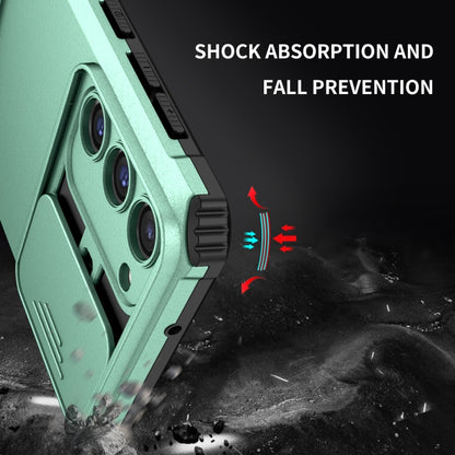 For Samsung Galaxy S23 5G Stereoscopic Holder Sliding Camshield Phone Case(Light Blue) - Galaxy S23 5G Cases by buy2fix | Online Shopping UK | buy2fix