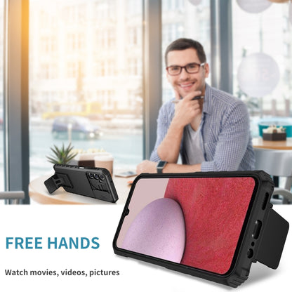 For Samsung Galaxy A14 5G Stereoscopic Holder Sliding Camshield Phone Case(Black) by buy2fix