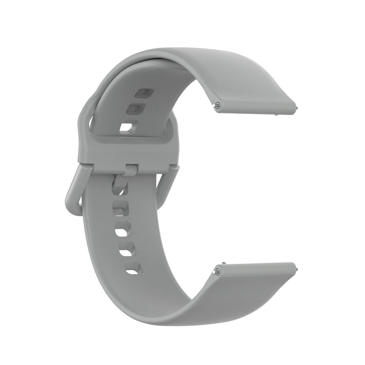 23mm Color Buckle Silicone Wrist Strap Watch Band for Fitbit Versa 2 / Versa / Versa Lite / Blaze, Size: S(Gray) - Watch Bands by buy2fix | Online Shopping UK | buy2fix