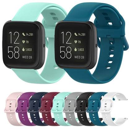 23mm Color Buckle Silicone Wrist Strap Watch Band for Fitbit Versa 2 / Versa / Versa Lite / Blaze, Size: S(Purple) - Watch Bands by buy2fix | Online Shopping UK | buy2fix