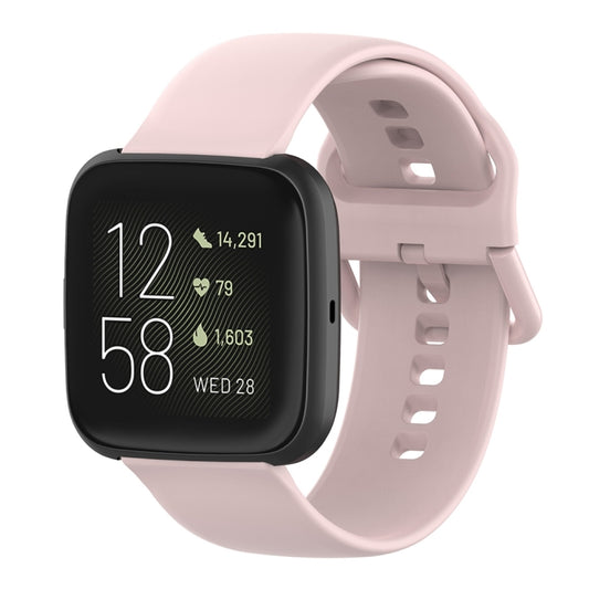 23mm Color Buckle Silicone Wrist Strap Watch Band for Fitbit Versa 2 / Versa / Versa Lite / Blaze, Size: L(Pink) - Watch Bands by buy2fix | Online Shopping UK | buy2fix