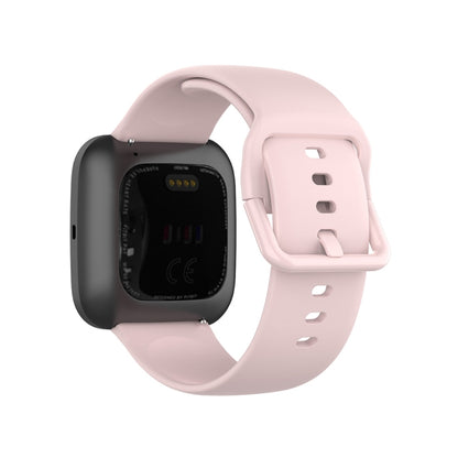 23mm Color Buckle Silicone Wrist Strap Watch Band for Fitbit Versa 2 / Versa / Versa Lite / Blaze, Size: L(Pink) by buy2fix
