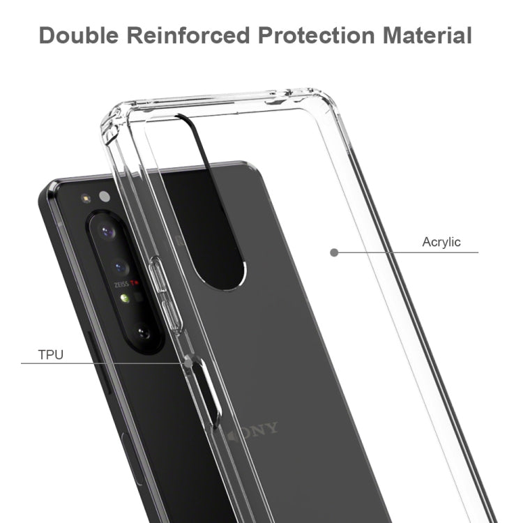 For Sony Xperia 1 II Scratchproof TPU + Acrylic Protective Case(Transparent) by buy2fix