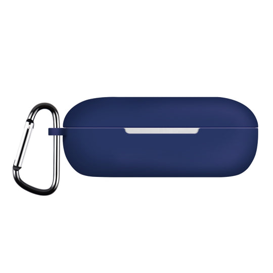 For Huawei FreeBuds SE Pure Color Bluetooth Earphone Silicone Case with Hook(Dark Blue)