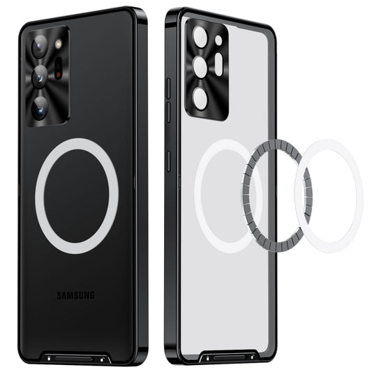For Samsung Galaxy Note20 Ultra MagSafe Frosted Metal Phone Case(Black) - Galaxy Note20 Ultra Cases by buy2fix | Online Shopping UK | buy2fix