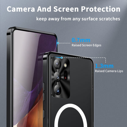 For Samsung Galaxy Note20 Ultra MagSafe Frosted Metal Phone Case(Black) by buy2fix