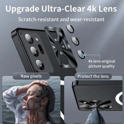 For Samsung Galaxy Note20 Ultra MagSafe Frosted Metal Phone Case(Black) by buy2fix