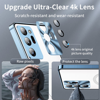 For Samsung Galaxy Note20 Ultra MagSafe Frosted Metal Phone Case(Blue) by buy2fix