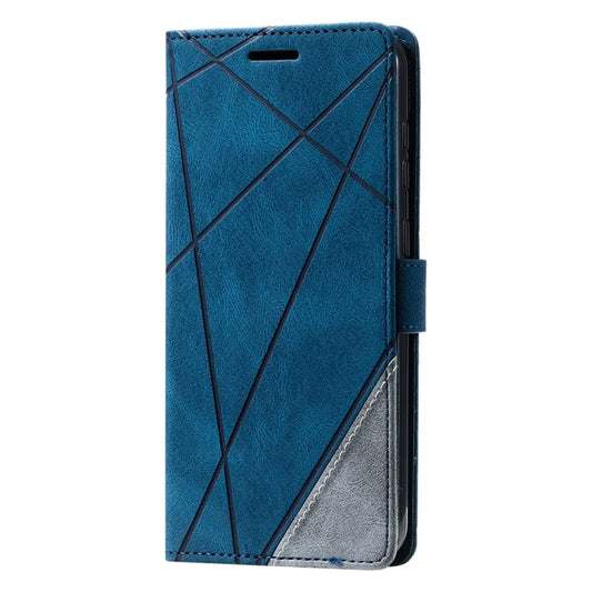 For Samsung Galaxy S23+ 5G Skin Feel Splicing Leather Phone Case(Blue) - Galaxy S23+ 5G Cases by buy2fix | Online Shopping UK | buy2fix