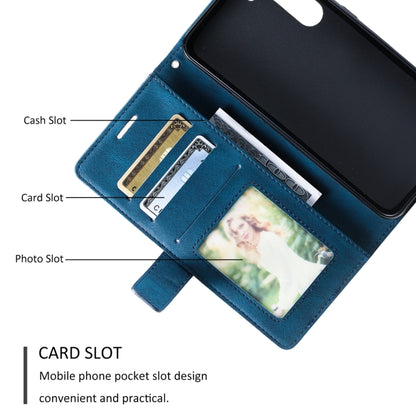 For Samsung Galaxy S23+ 5G Skin Feel Splicing Leather Phone Case(Blue) - Galaxy S23+ 5G Cases by buy2fix | Online Shopping UK | buy2fix