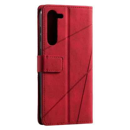 For Samsung Galaxy S23+ 5G Skin Feel Splicing Leather Phone Case(Red) - Galaxy S23+ 5G Cases by buy2fix | Online Shopping UK | buy2fix