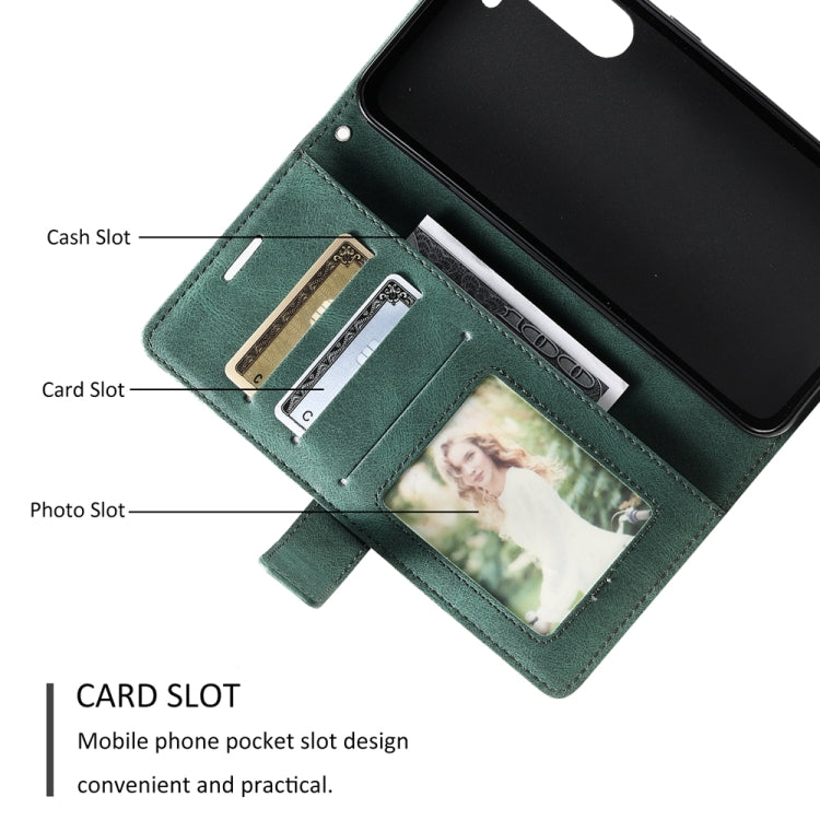 For Samsung Galaxy S23+ 5G Skin Feel Splicing Leather Phone Case(Green) - Galaxy S23+ 5G Cases by buy2fix | Online Shopping UK | buy2fix