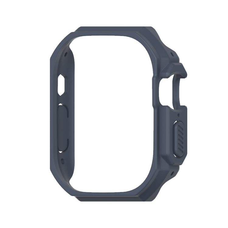 For Apple Watch Ultra 49mm Mijobs Ultra-thin Bezel PC Watch Case(Dark Blue) - Watch Cases by MIJOBS | Online Shopping UK | buy2fix