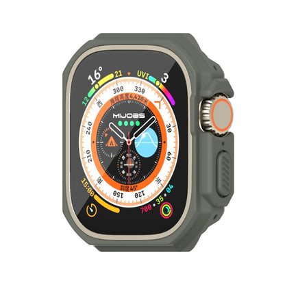 For Apple Watch Ultra 49mm Mijobs Ultra-thin Bezel PC Watch Case(khaki Green) - Watch Cases by MIJOBS | Online Shopping UK | buy2fix