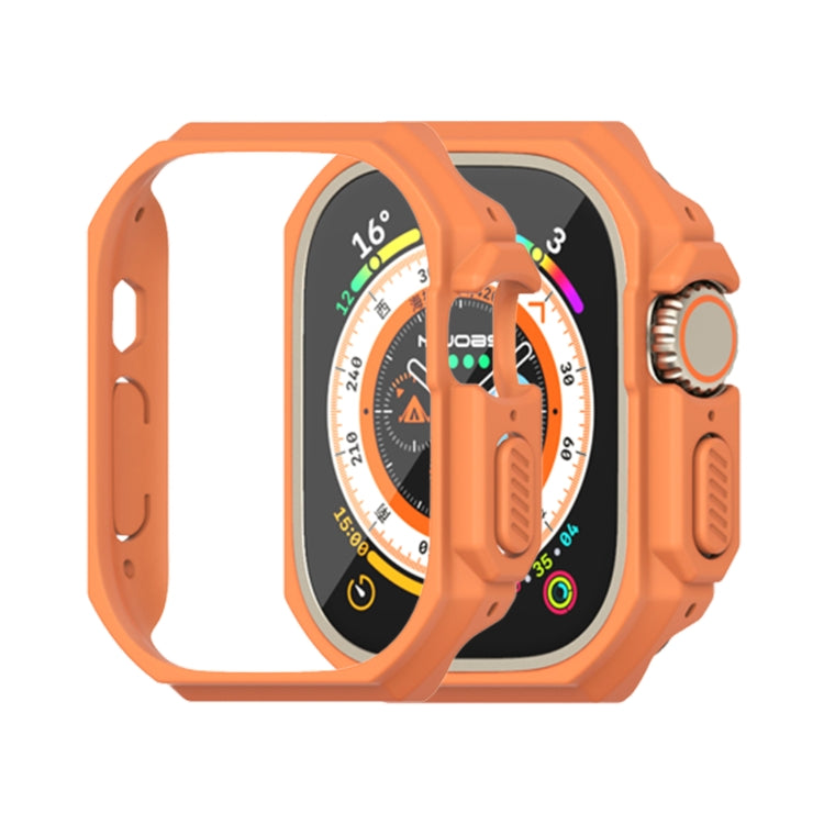 For Apple Watch Ultra 49mm Mijobs Ultra-thin Bezel PC Watch Case(Orange) - Watch Cases by MIJOBS | Online Shopping UK | buy2fix