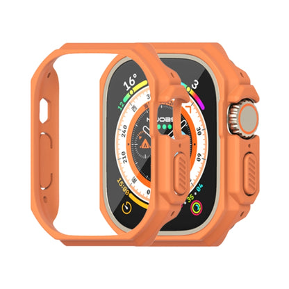 For Apple Watch Ultra 49mm Mijobs Ultra-thin Bezel PC Watch Case(Orange) - Watch Cases by MIJOBS | Online Shopping UK | buy2fix