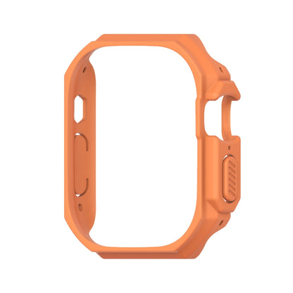 For Apple Watch Ultra 49mm Mijobs Ultra-thin Bezel PC Watch Case(Orange) - Watch Cases by MIJOBS | Online Shopping UK | buy2fix