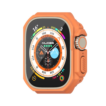 For Apple Watch Ultra 49mm Mijobs Ultra-thin Bezel PC Watch Case(Orange) - Watch Cases by MIJOBS | Online Shopping UK | buy2fix