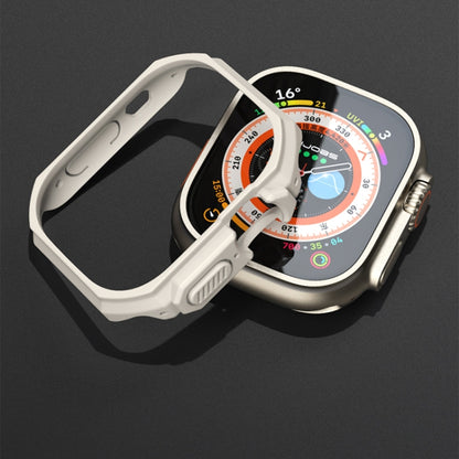 For Apple Watch Ultra 3 / 2 / 1 49mm Mijobs Ultra-thin Bezel PC Watch Case(Warm Grey) - Watch Cases by MIJOBS | Online Shopping UK | buy2fix