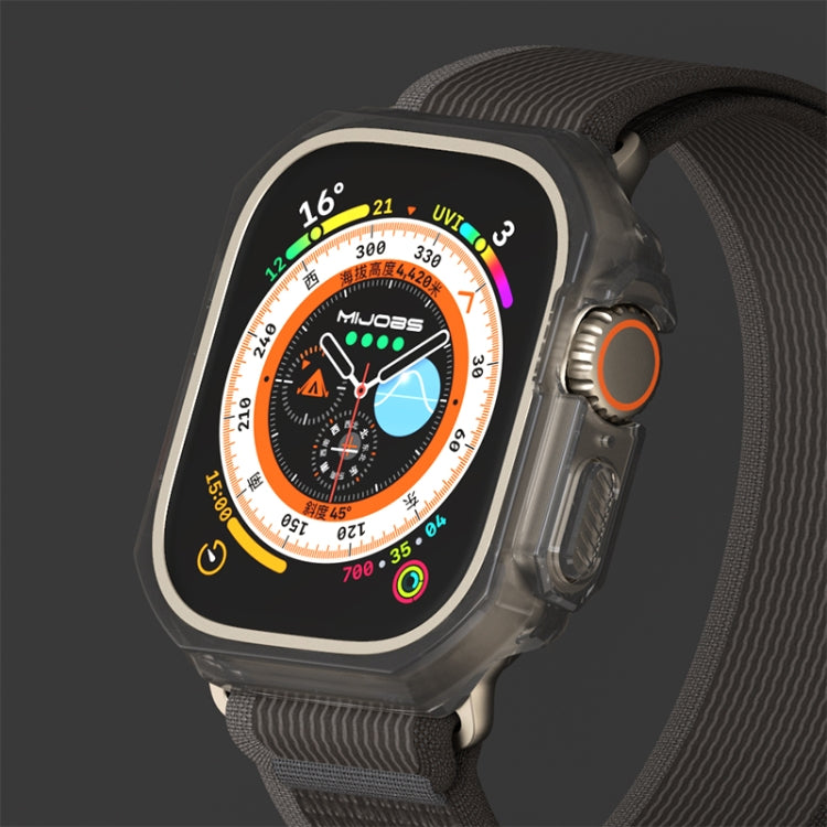 For Apple Watch Ultra 49mm Mijobs Ultra-thin Bezel PC Watch Case(khaki Green) - Watch Cases by MIJOBS | Online Shopping UK | buy2fix