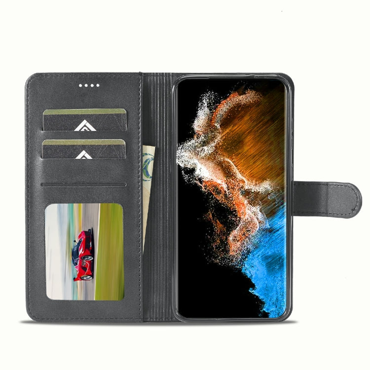 For Samsung Galaxy S23 5G LC.IMEEKE Calf Texture Horizontal Flip Leather Phone Case(Black) - Galaxy S23 5G Cases by LC.IMEEKE | Online Shopping UK | buy2fix