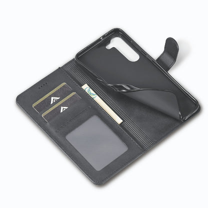 For Samsung Galaxy S23 5G LC.IMEEKE Calf Texture Horizontal Flip Leather Phone Case(Black) - Galaxy S23 5G Cases by LC.IMEEKE | Online Shopping UK | buy2fix