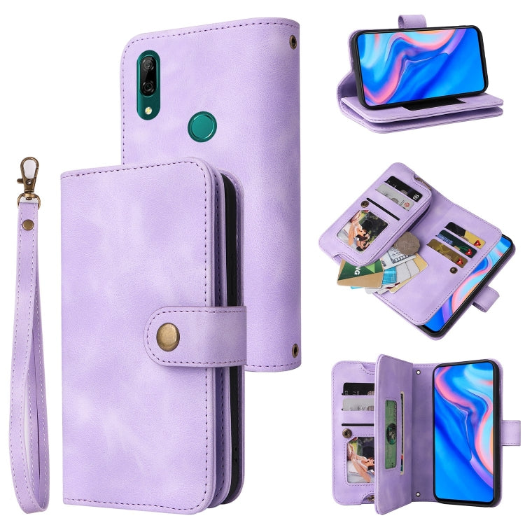 For Huawei P Smart Z Multifunctional Card Slot Zipper Wallet Leather Phone Case(Purple) - Huawei Cases by buy2fix | Online Shopping UK | buy2fix