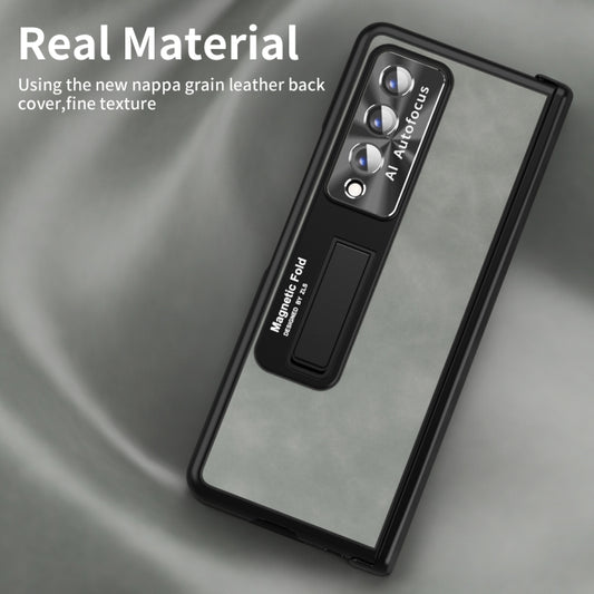 For Samsung Galaxy Z Fold3 5G Napa Texture All-inclusive Phone Case(White) by buy2fix