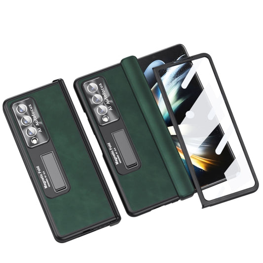 For Samsung Galaxy Z Fold3 5G Napa Texture All-inclusive Phone Case(Green) by buy2fix