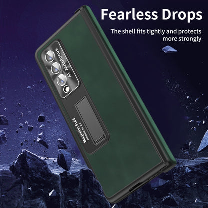 For Samsung Galaxy Z Fold3 5G Napa Texture All-inclusive Phone Case(Green) by buy2fix