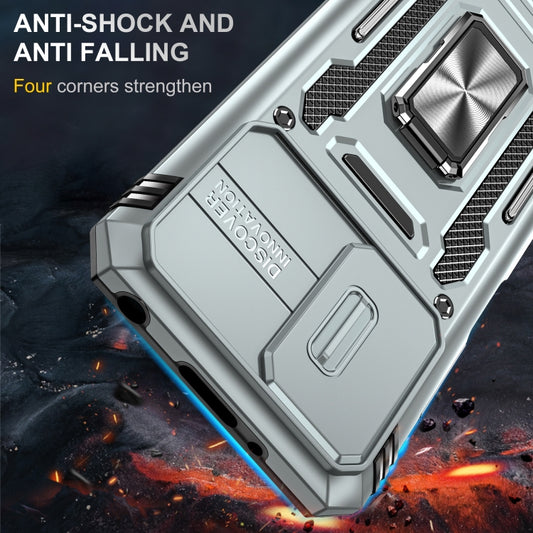 For Xiaomi Redmi 10 Armor PC + TPU Camera Shield Phone Case(Grey) - Xiaomi Cases by buy2fix | Online Shopping UK | buy2fix