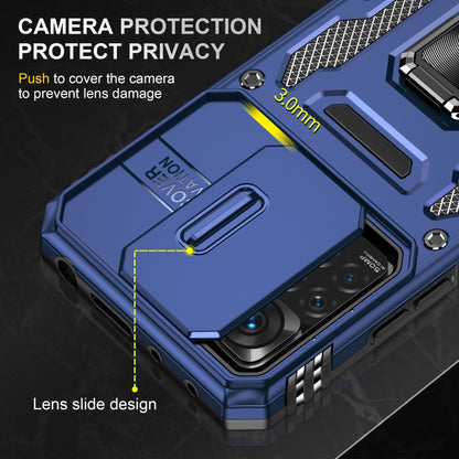 For Xiaomi Redmi Note 11 Pro Armor PC + TPU Camera Shield Phone Case(Navy Blue) by buy2fix