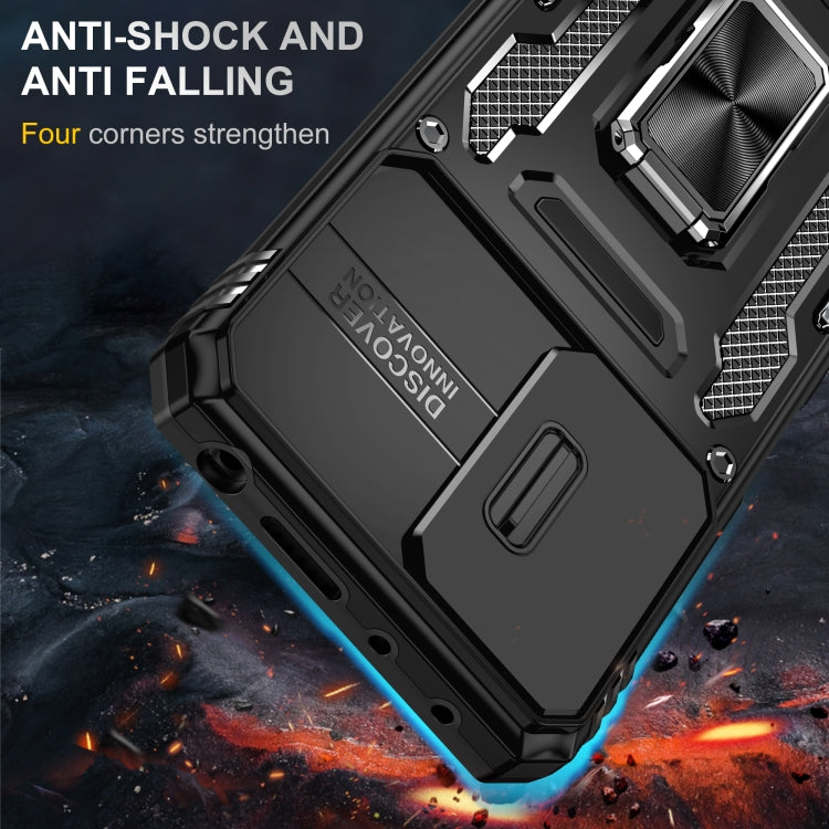 For Xiaomi Redmi Note 11 Pro Armor PC + TPU Camera Shield Phone Case(Black) by buy2fix