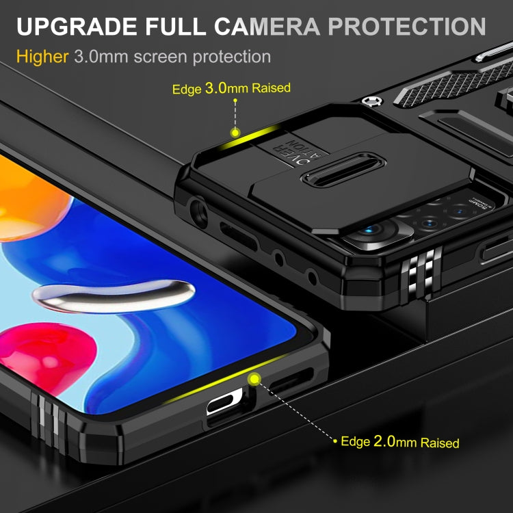 For Xiaomi Redmi Note 11 Pro Armor PC + TPU Camera Shield Phone Case(Black) by buy2fix