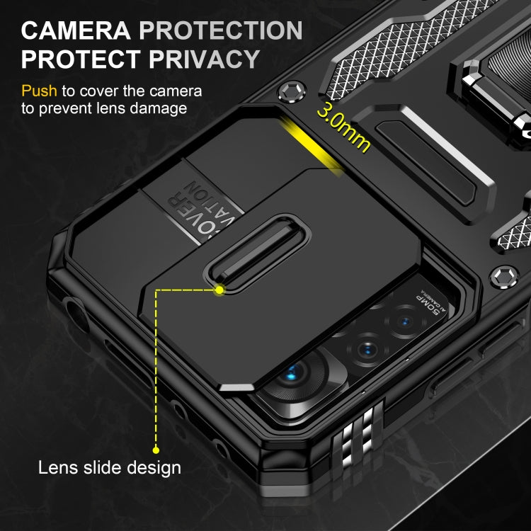 For Xiaomi Redmi Note 11 Pro Armor PC + TPU Camera Shield Phone Case(Black) by buy2fix
