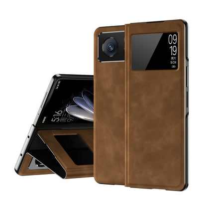 For Xiaomi Mix Fold 2 Celebrity Series Napa Texture Shockproof Phone Leather Case(Brown) - Xiaomi Cases by buy2fix | Online Shopping UK | buy2fix