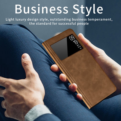 For Xiaomi Mix Fold 2 Celebrity Series Napa Texture Shockproof Phone Leather Case(Brown) - Xiaomi Cases by buy2fix | Online Shopping UK | buy2fix