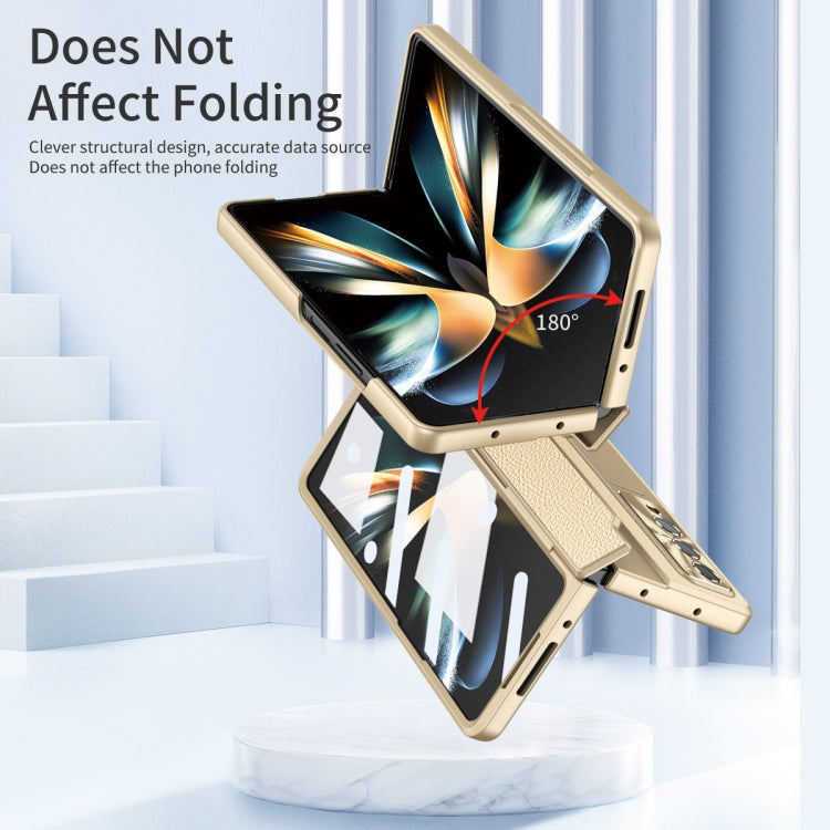 For Samsung Galaxy Z Fold3 5G Integrated Full Coverage Phone Case with Hinge(Gold) by buy2fix